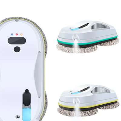 İki Temiz Tekerlekli Ultra İnce Gövdeli Robot Torbasız Pencere Temizleyici 290 * 145 * 94MM