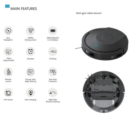 Yarım jironavigasyon robot süpürge