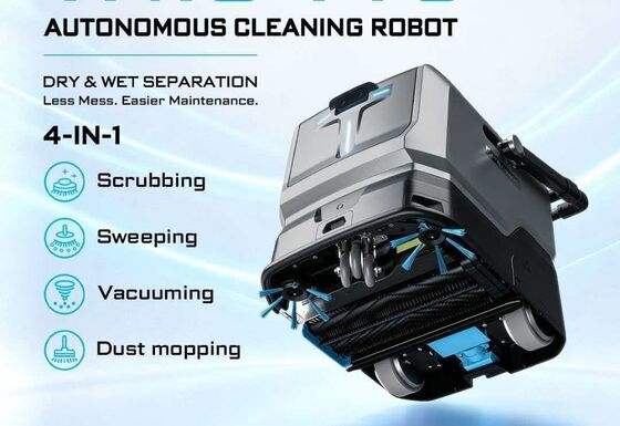 Merkez İstasyonu Serbest Suyla Ticari Robot Yer Temizleyicisi